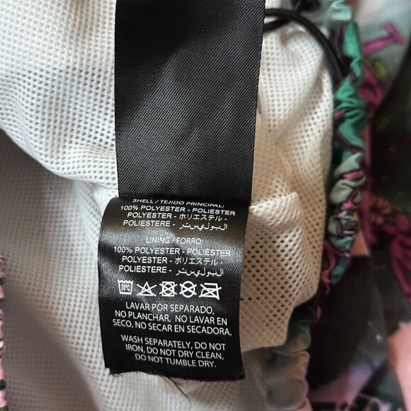 GRMY Bomber Jacket XS Green Multicolor Aztec Maya Art Tie Dye Full Zip Mesh Line - Picture 8 of 8